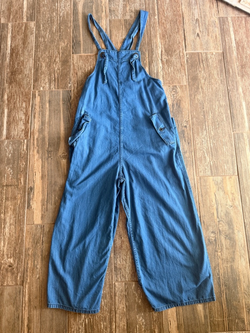 John Bull RARE Blue Denim Wide-Leg Overalls